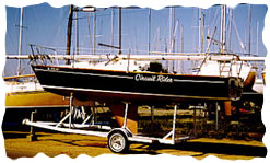 Sailboat after Awlgrip, bottom painted, and custom graphics